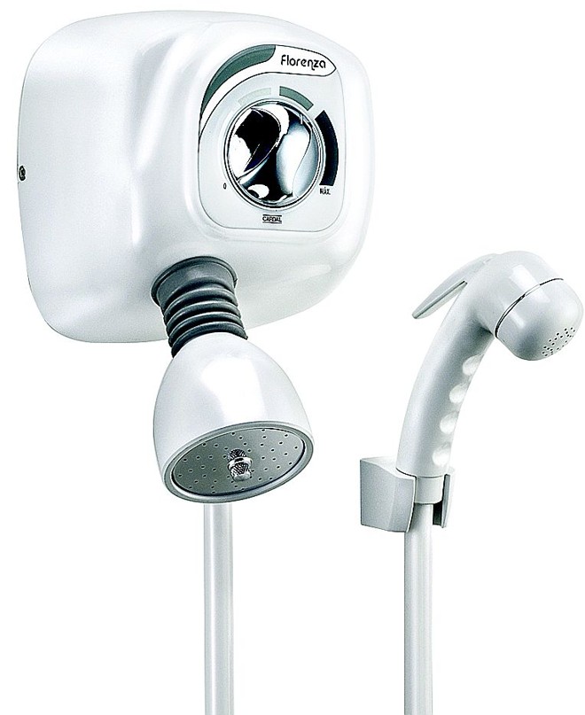Ducha elétrica Florenza, da Cardal, com desviador total de água | 