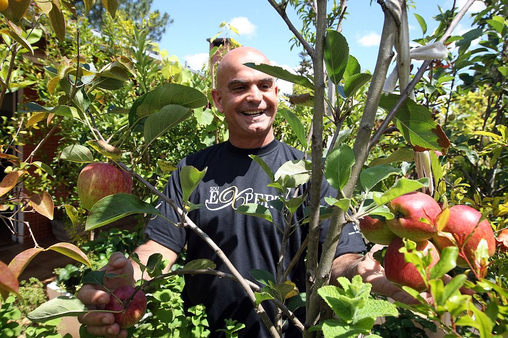Adir Hillani no jardim suspenso que criou na Mateus Leme: É só querer. Chega de discurso" | Valterci Santos/Gazeta do Povo