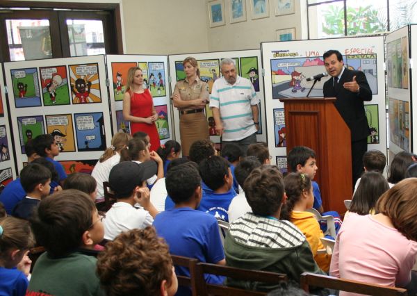 Solenidade de lançamento do gibi e assinatura de convênio aconteceu na Bilbioteca Pública do Paraná | Osvaldo Ribeiro/ Agência de Notícias do Paraná