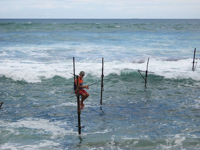 Ricardinho pesca à moda do Sri Lanka |