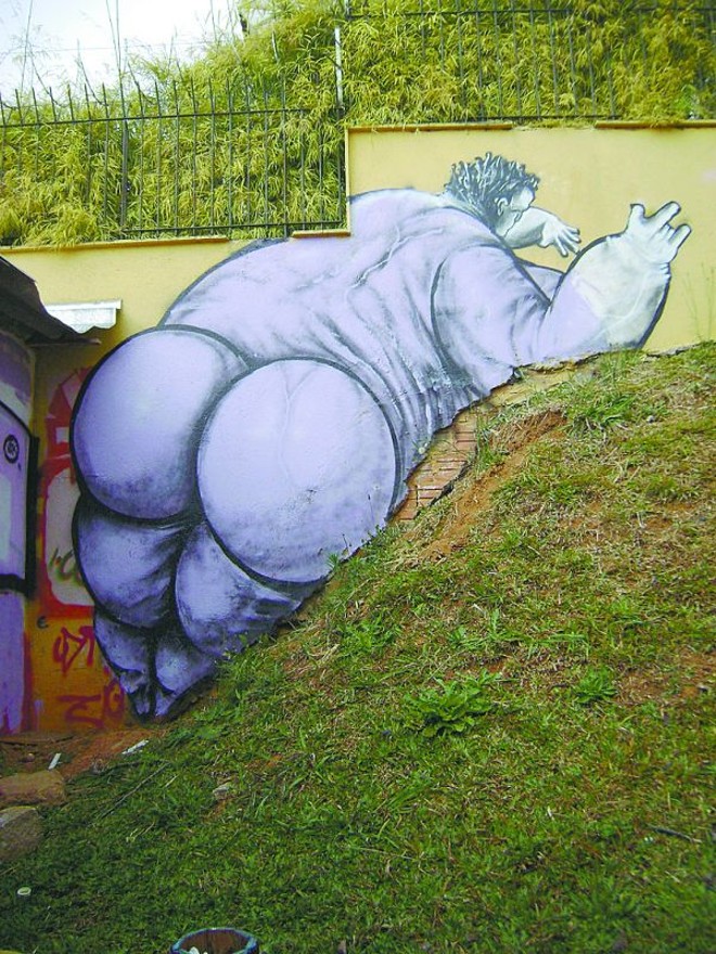 Deivid, o Heal, de 23 anos, teve seu primeiro contato com o grafite pela pichação |