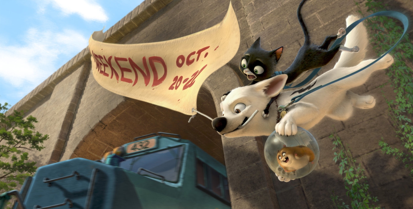 Filme conta a história de Bolt, um cãozinho comum que se acha um super-herói | Divulgação