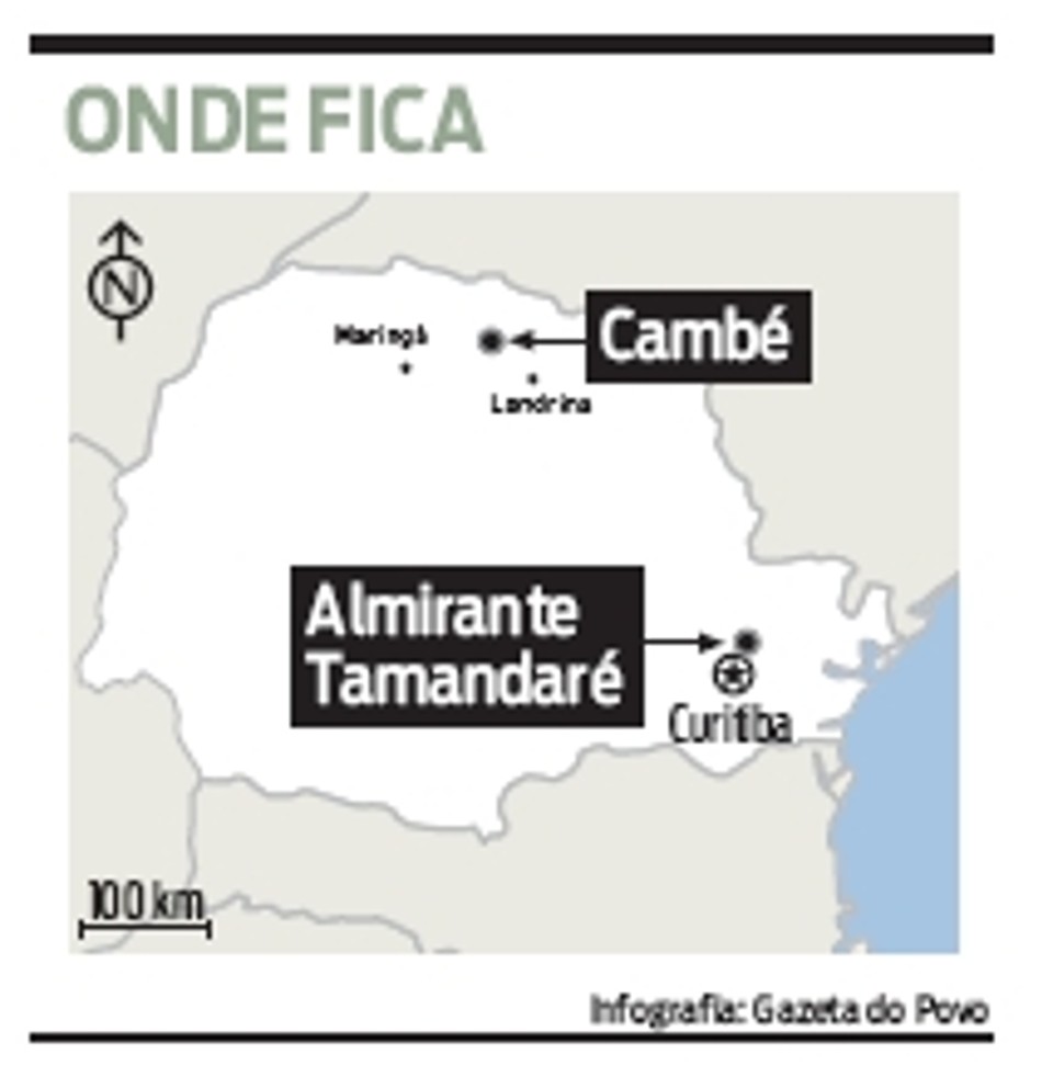 Veja onde ficam Almirante Tamandare e Cambé | 