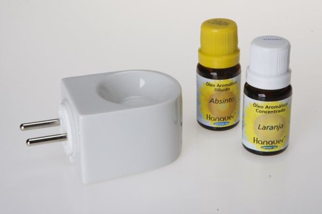 Difusor elétrico e óleos aromatizados. Preço do difusor na Brasilhana: a partir de R$ 35 | 