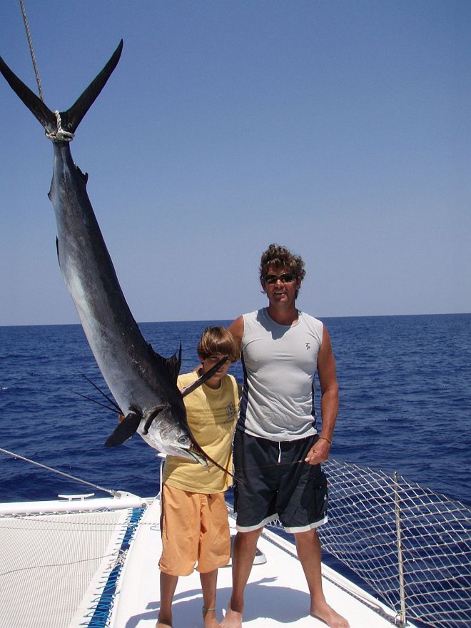 Ricardinho e Ricardo na travessia das Bahamas para os Estados Unidos |