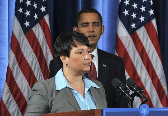 Lisa Jackson fala para a imprensa após ser nomeada por Obama | Stephen J. Carrera / Reuters