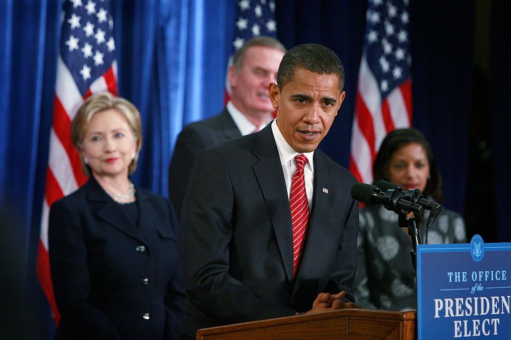 Barack Obama ao anunciar seis novos membros de sua equipe de governo: Eles concordam com meu pragmatismo sobre o uso do poder | Scott Olson/Getty Images/AFP