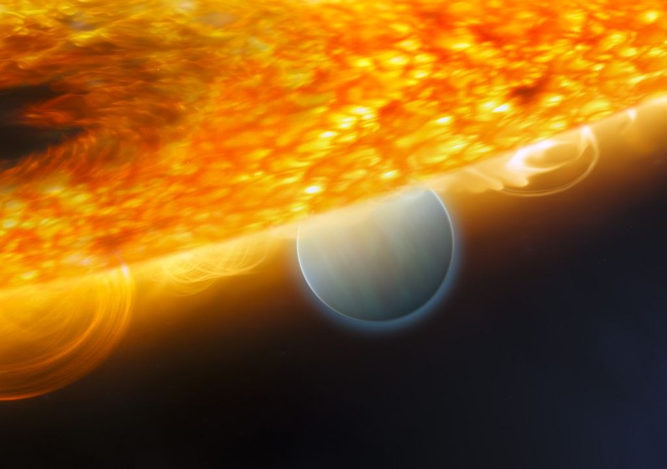 Hubble encontrou CO2 na atmosfera do planeta HD 189733b, localizado a 63 anos-luz da Terra | Nasa / AFP Photo