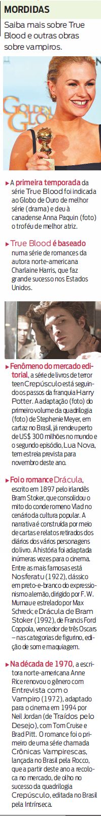 Saiba mais sobre True Blood e outras obras sobre vampiros |