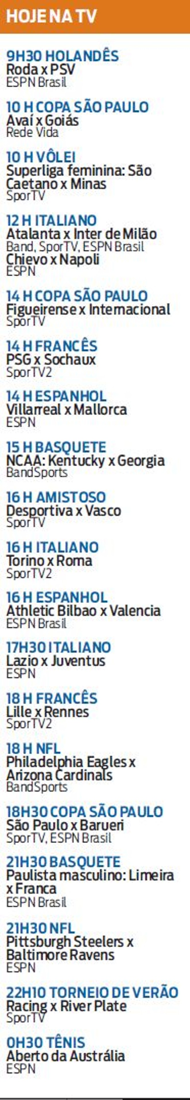 Veja a programação na TV |
