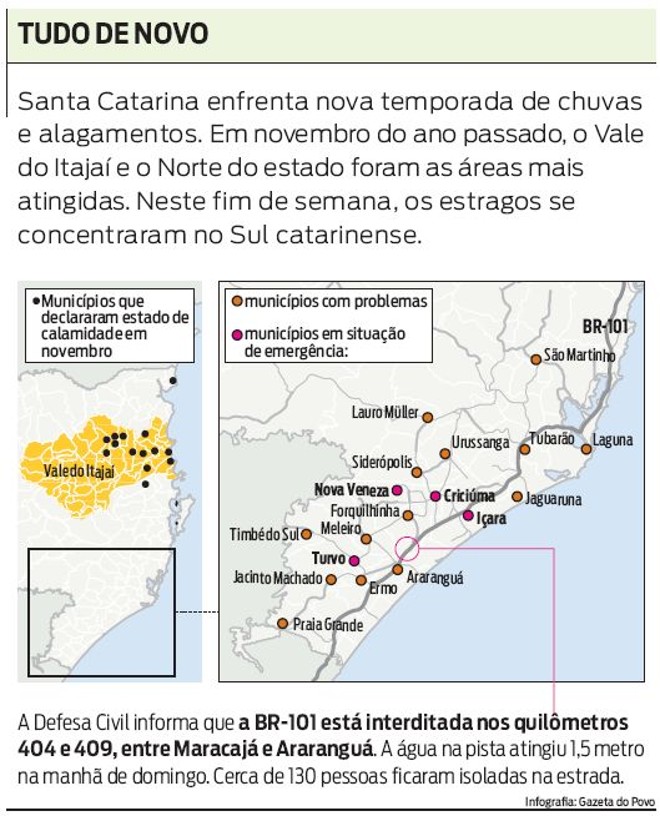 Veja quais os lugares mais atingidos |