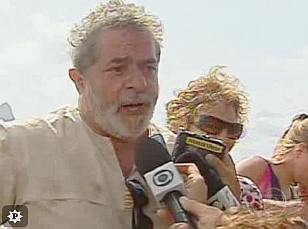 Lula, de folga, em Fernando de Noronha | Reprocução/Jornal Nacional