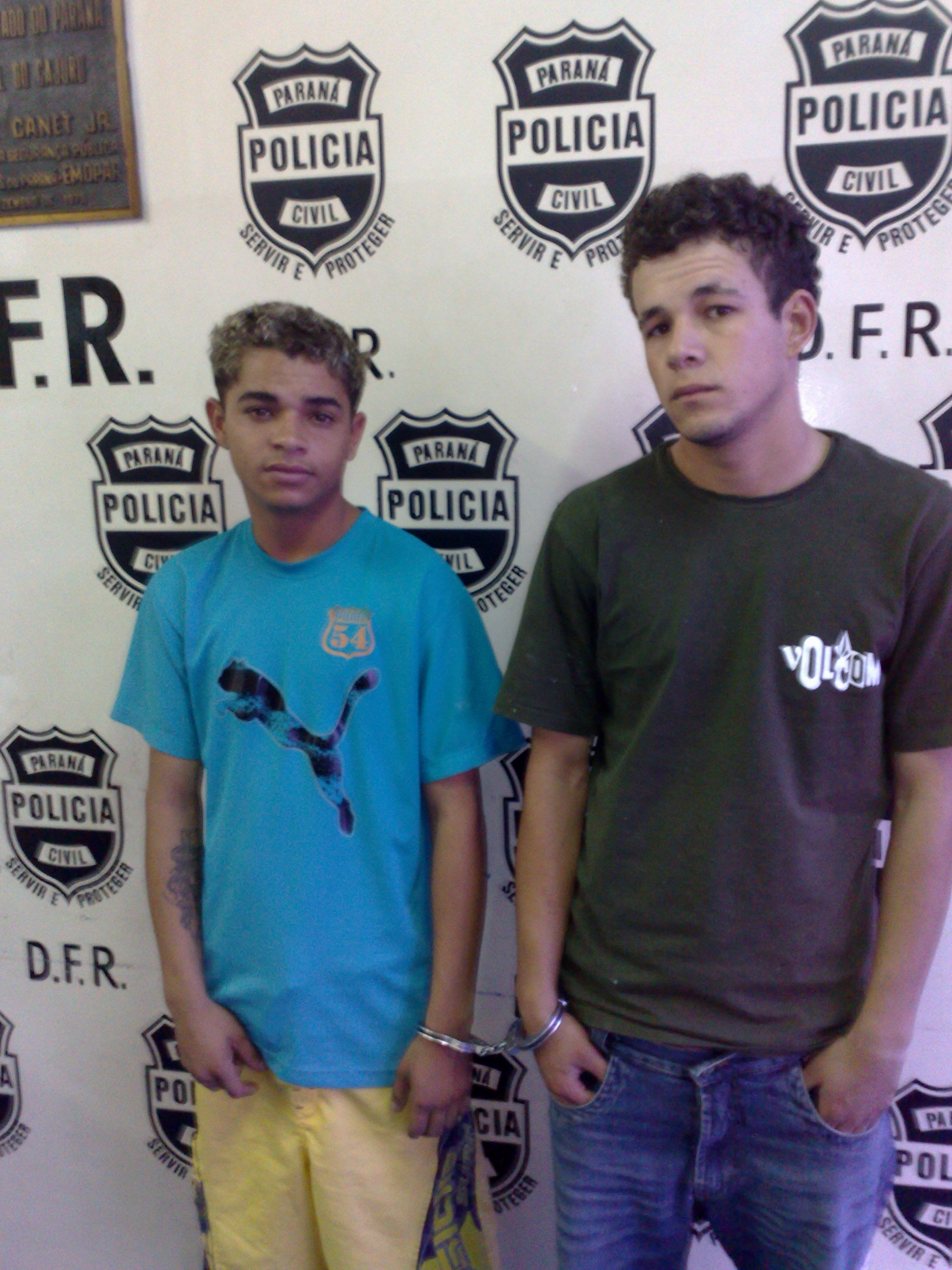 Rodrigo Chaves dos Santos e Jadson José de Azevedo confessaram o latrocínio | João Varella / Gazeta do Povo