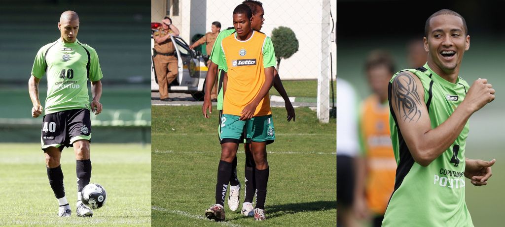 Os candidatos: titular em alguns jogos de 2008, Ariel deve sair jogando neste ano, tendo como sombras o garoto Róger e Hugo | Valterci Santos / Rodolfo Bührer/Gazeta do Povo e Assessoria de Imprensa do Coritiba