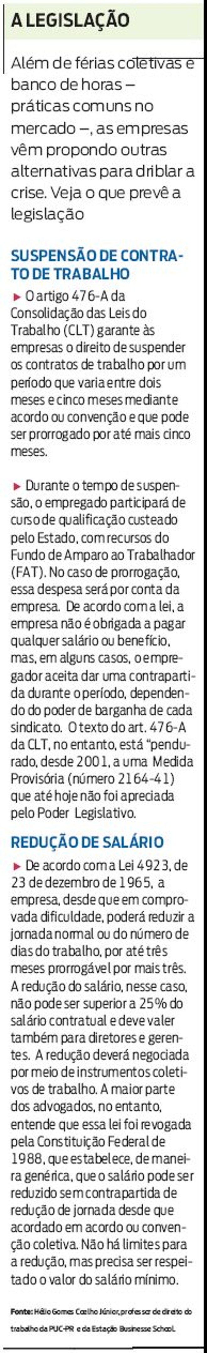Conheça as alternativas que a legislação prevê para driblar a crise | 