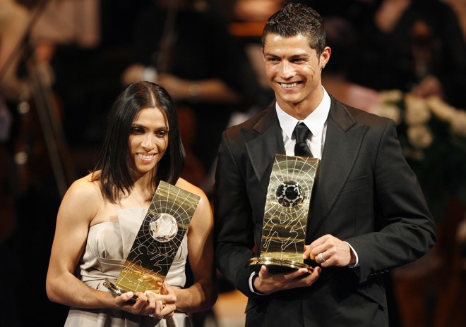 Marta e Cristiano Ronaldo são os melhorres do mundo,segundo a Fifa em 2008 |