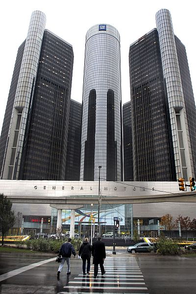 O quartel-general da General Motors, em Detroit (EUA): operação sul-americana foi, até o ano passado, óasis em meio à crise por que passa a montadora. | Bill Pugliano/AFP