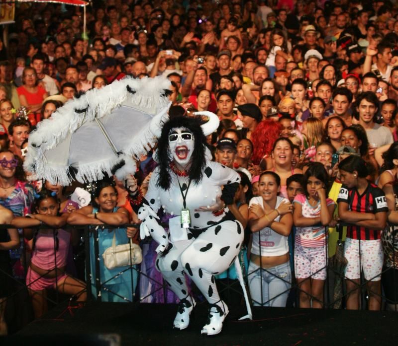 O empresário Aimoré Raizer ganhou o concurso com a fantasia Vaca Gay | Daniel Castellano/Gazeta do Povo