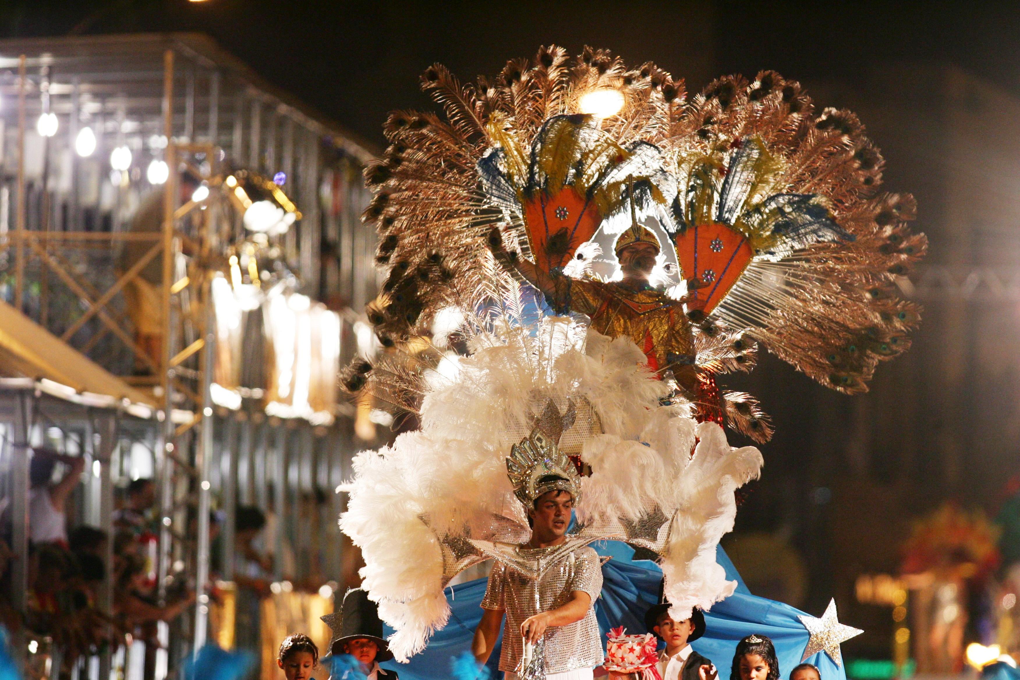 Desfile do grupo de acesso do carnaval parnananguara começou às 20 horas de sábado | Daniel Castellano/Gazeta do Povo