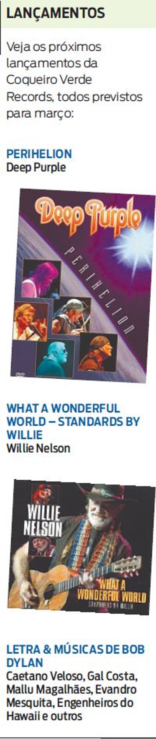 Veja os próximos lançamentos da Coqueiro Verde Records |