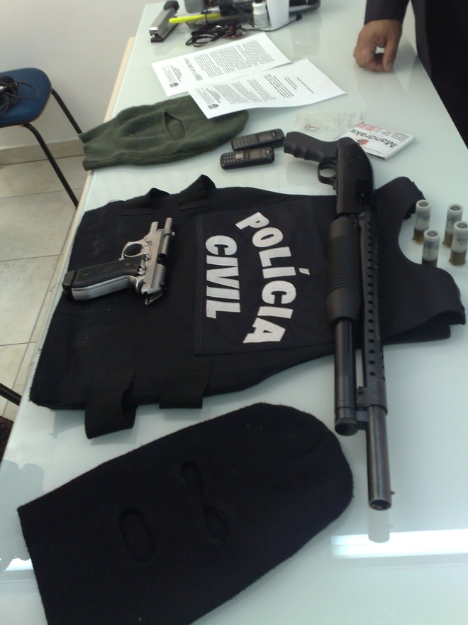 Material apreendido pela Polícia Civil na manhã desta sexta-feira |