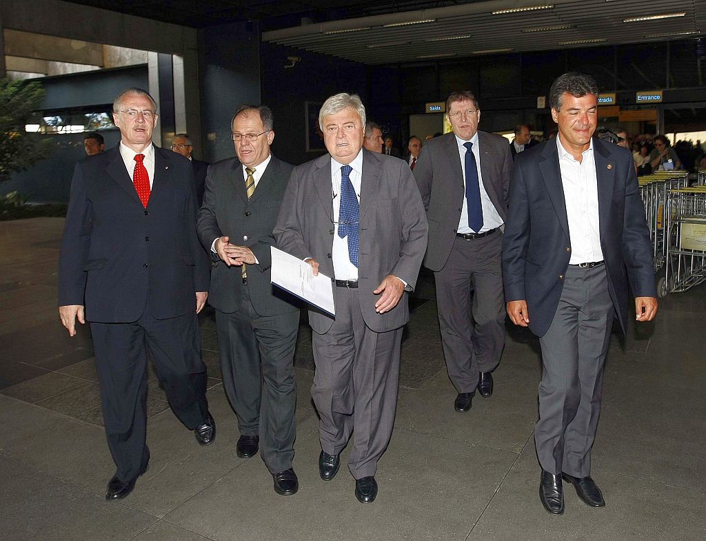 A chegada de Ricardo Teixeira, no sábado à noite: passagem breve, mas produtiva | Valterci Santos/Gazeta do Povo