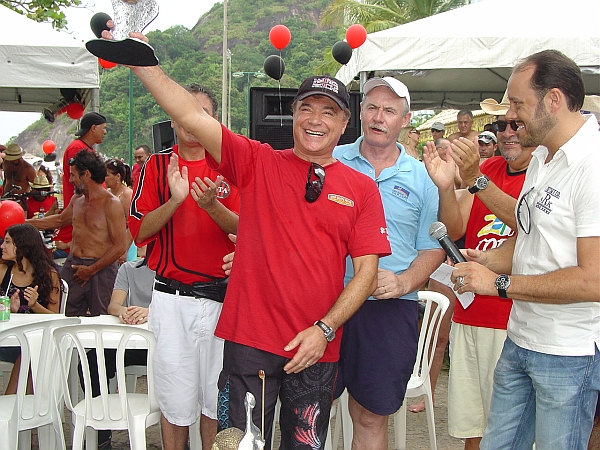 Alvaro e Pessuti se encontraram no litoral para serem homenageados. | SECS
