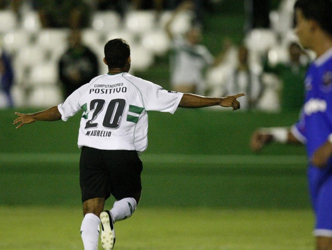 Marcos Aurélio iniciou a vitória do Coxa logo no começo do jogo |