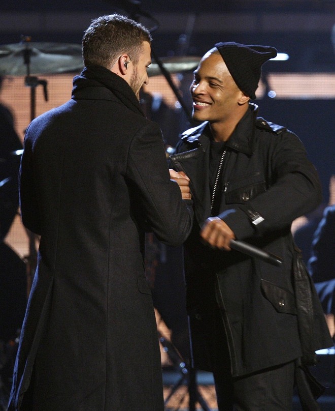Justin Timberlake e o rapper T.I. subiram juntos no palco | 