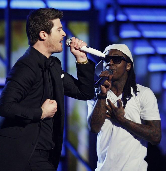 Robin Thicke e Lil Wayne no Grammy 2009 | 