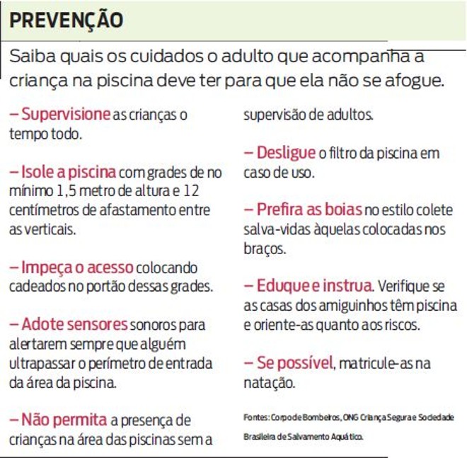 Veja quais os cuidados que os adultos devem ter com as crianças nas piscinas | 