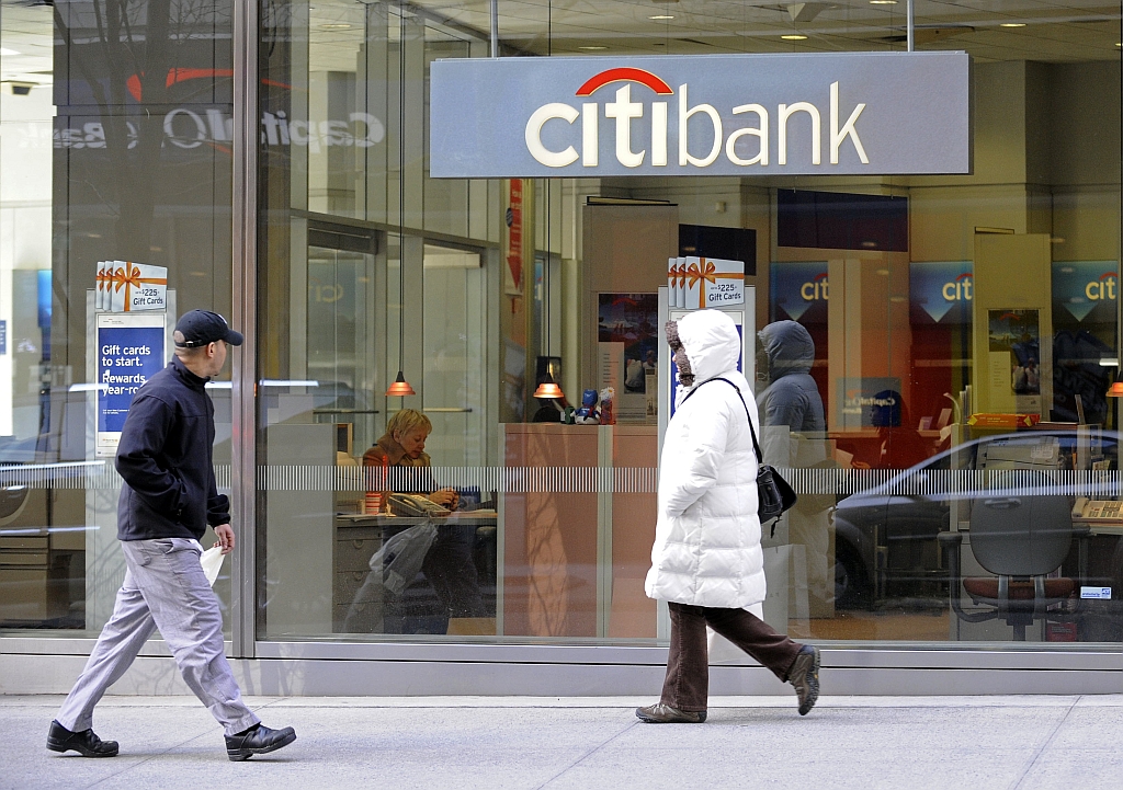 O Citigroup já estaria negociando uma saída do atoleiro com a venda de 40% de suas ações para o governo. | Emmanuel Dunand/AFP