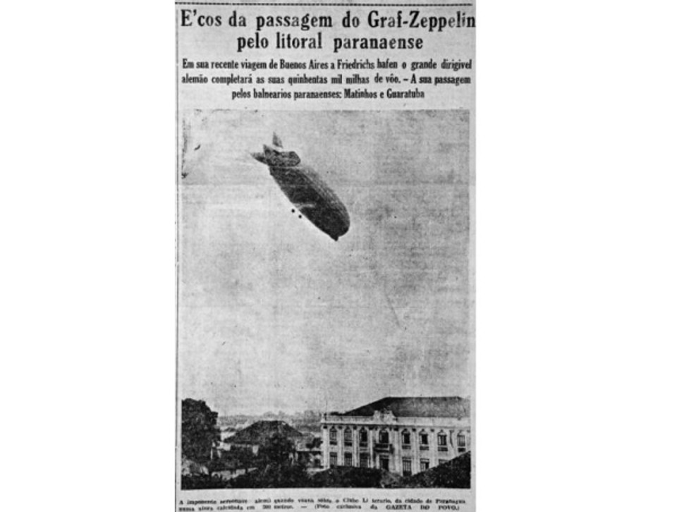 Curitiba era apresentada, oficialmente, ao maior dirigível da época, o alemão Hindenburg | 