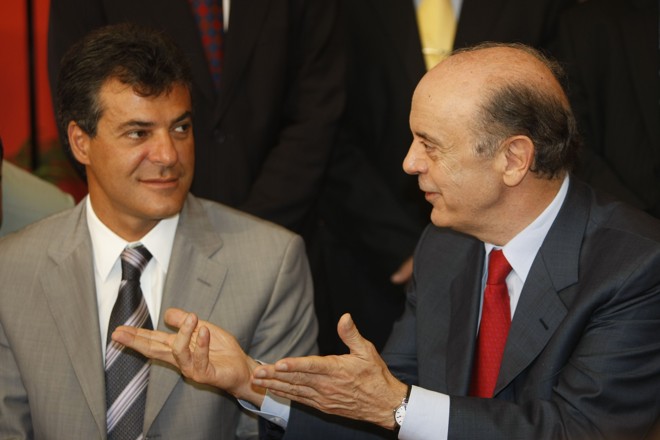 Governador José Serra também se encontrou com o colega de partido Beto Richa |