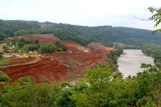 Canteiro de obras da Usina de Mauá: principal investimento da Copel está atrasado por causa de disputa jurídica com ambientalistas | Marcelo Frazão