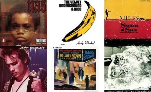 Alguns dos discos da lista da "Esquire" | Reprodução