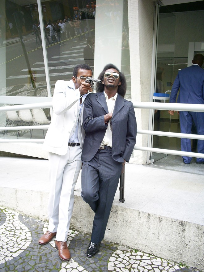 Jefferson Brasil e Jonathan Azevedo brincam antes das gravações | 