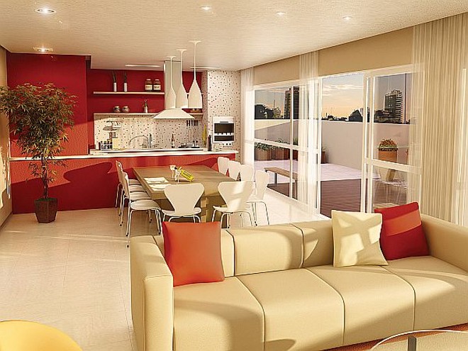 Dentre as opções de lazer está o espaço gourmet. | 