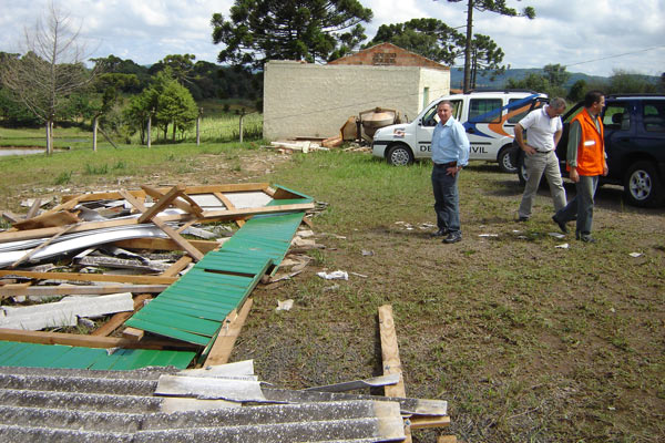 Casas foram destruídas em Ponte Alta | Divulgação/Defesa Civil