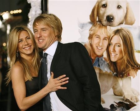 A atriz Jennifer Aniston e Owen Wilson na estreia do filme "Marley & Eu" | Reuters