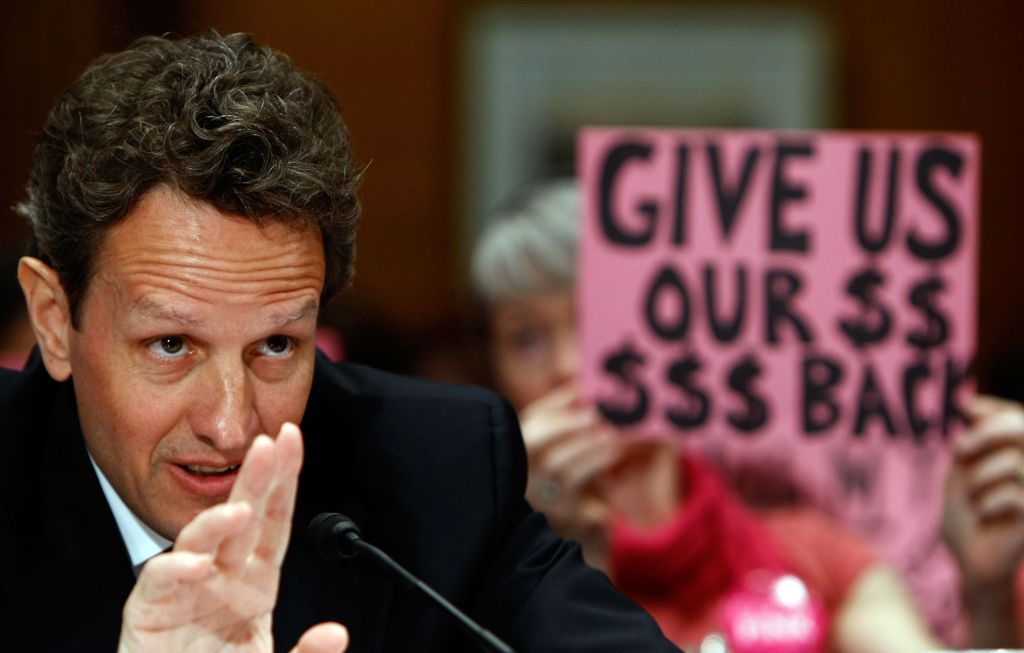 O secretário Geithner: bateria de perguntas sobre o plano de socorro aos bancos no dia em que o FMI aponta deterioração nos ativos | Win McNamee/Getty Images