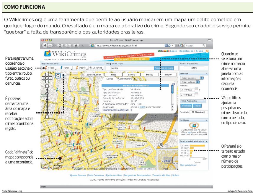 Veja como funciona o site Wikicrimes.org |