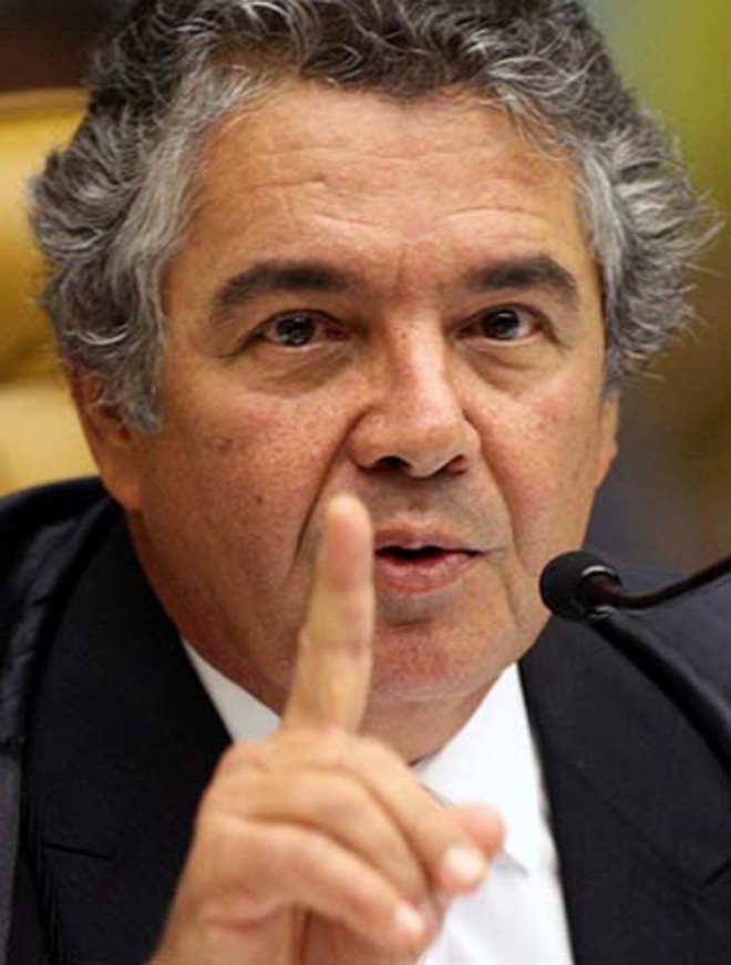 O ministro Marco Aurélio Mello na sessão desta quinta (30) |