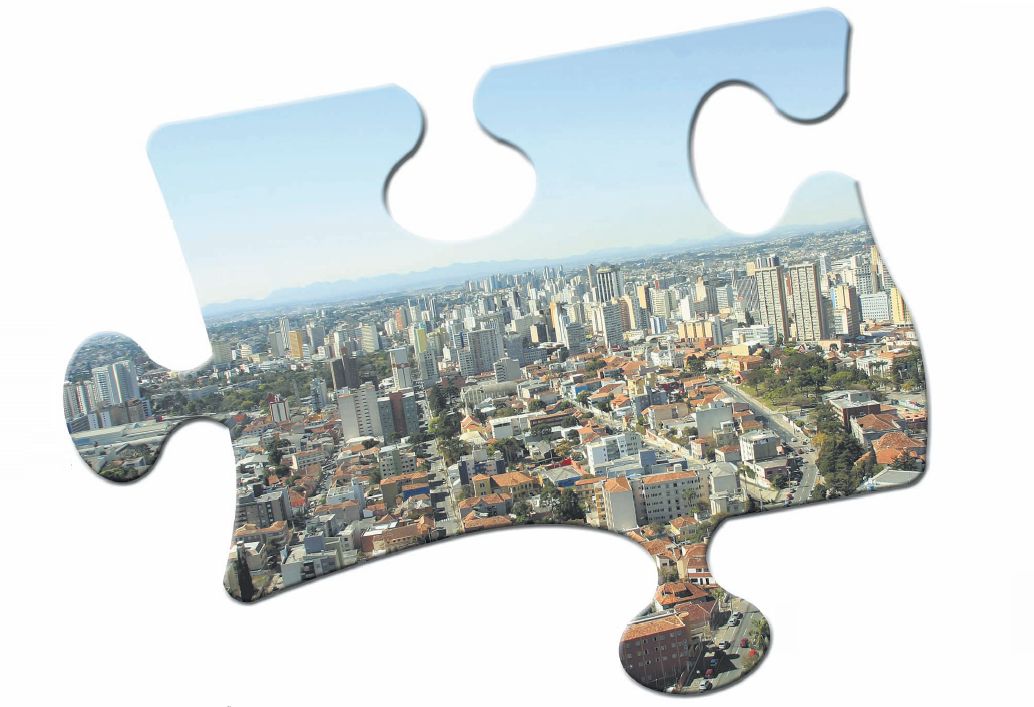 Vista aérea de Curitiba: em torno da capital, organizou-se a maior região metropolitana do Brasil | Giuliano Gomes/Gazeta do Povo