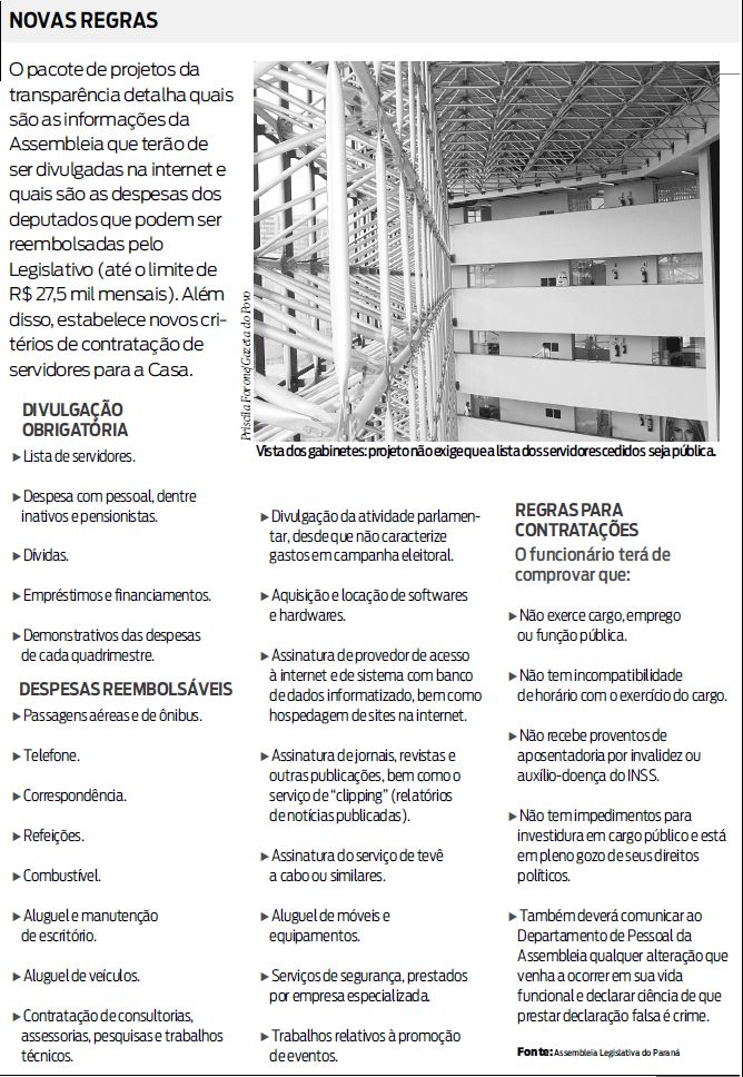 Saiba quais dados devem ser divulgados, despesas reembolsáveis e regras para contratações |