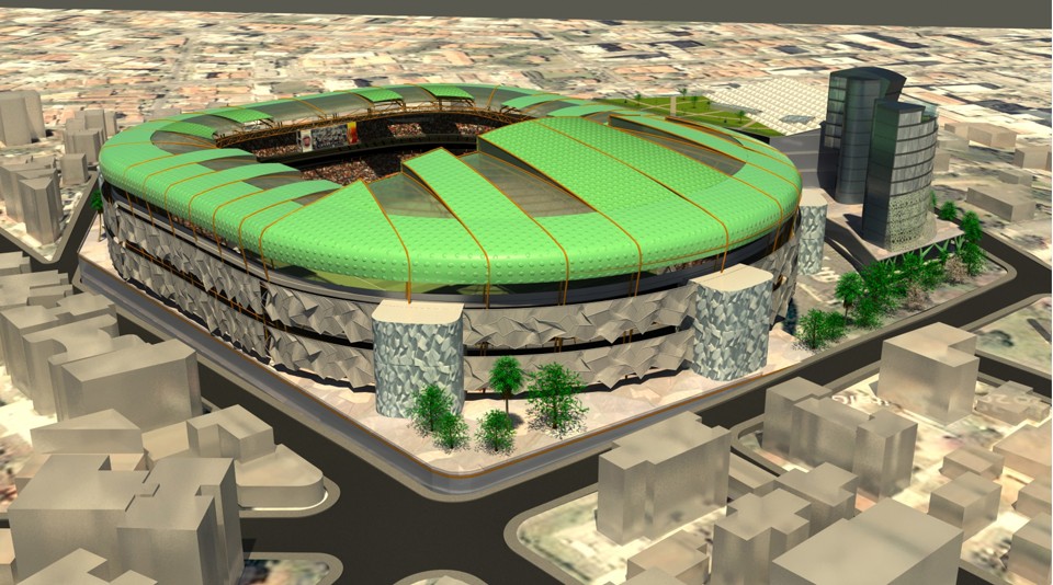 Na visão da empresa parceira do Coxa nas obras do novo Couto, estádio poderá estar concluído em 2012 | Divulgação