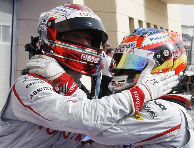 Trulli e Glock comemoram resultado | REUTERS/Hamad I Mohammed