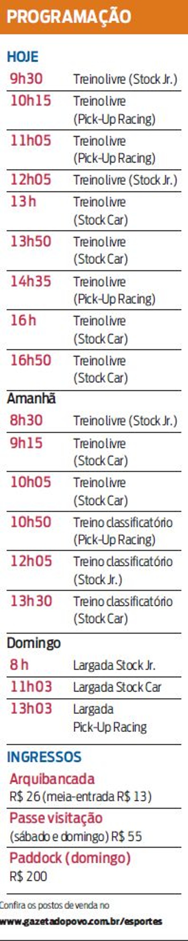 Confira a programação da Stock Car | 