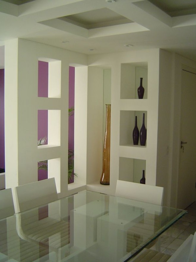 As paredes em drywall são mais finas, perfeitas para a divisão entre dois ambientes | 