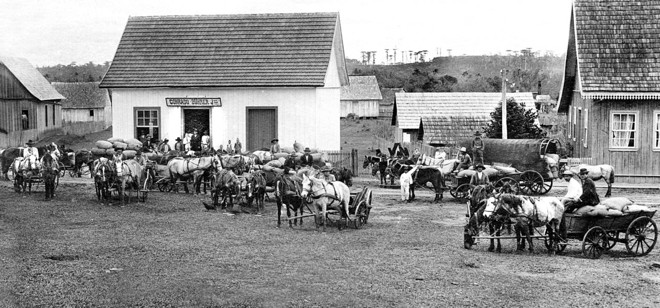 Comércio de erva-mate, em Porto Amazonas  década de 1930 | 